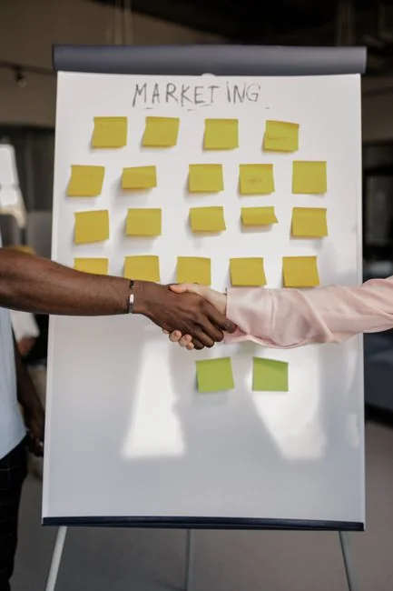Visual representation of branding, identity, and marketing strategies.